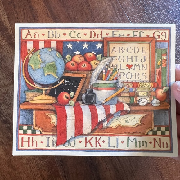 Lang Susan Winget OLD GLORY Teacher 12 Blank Note Cards Vintage Main Street 1998 - Picture 6 of 9